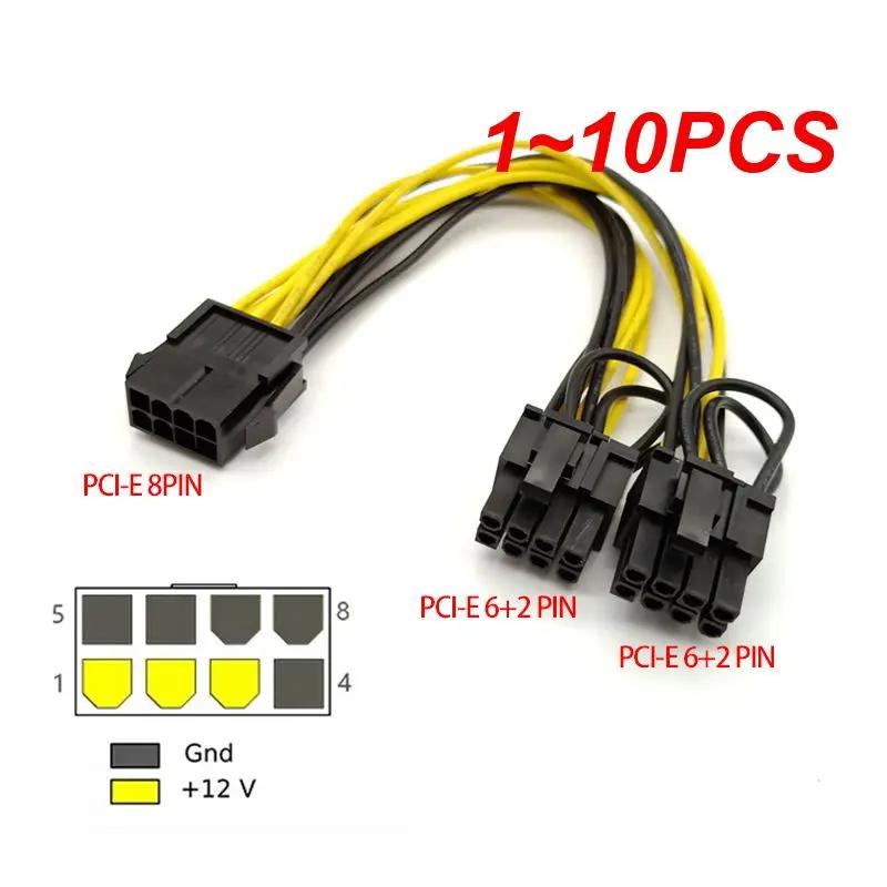 PCI-Express PCIE 8 - 8 (6 + 2)  VGA ׷  ī GPU , Y-ø ͽټ   ġ й, 1-10PCs